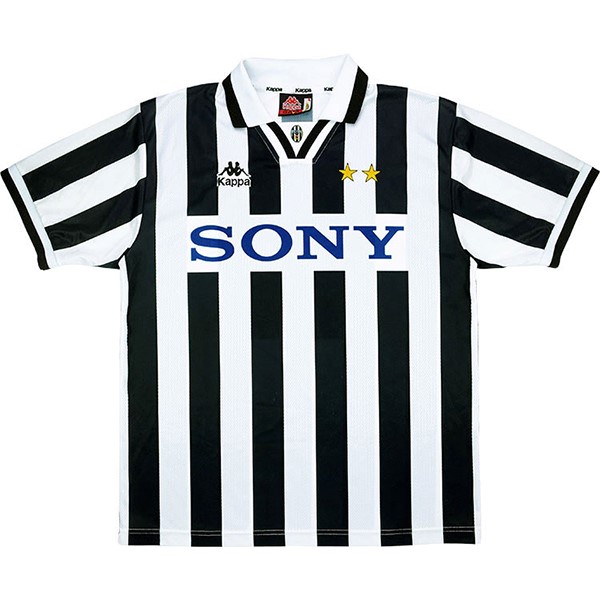 Camiseta Juventus Primera equipo Retro 1995 1996 Negro Blanco